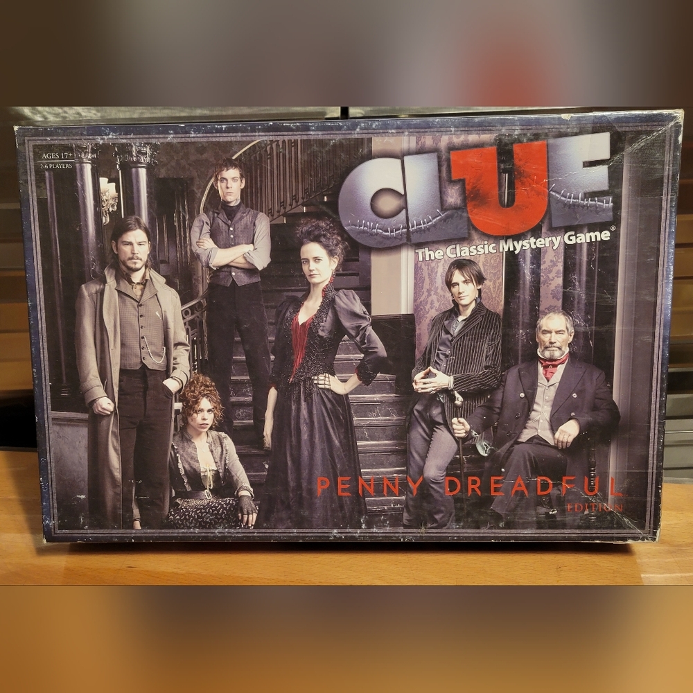 Clue: Penny Dreadful Edition Mystery Board Game USAOpoly 2015 - missing 2 pieces